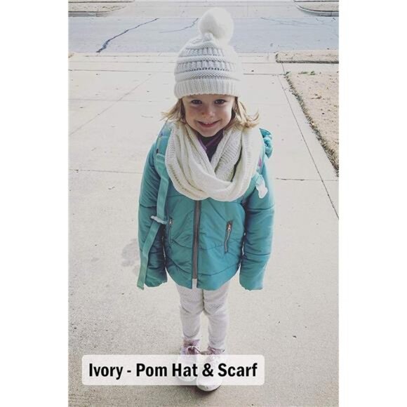 Funky Junque Kids Matching Set Girls Boys Toddler Infinity Scarf Hat Beanie - Picture 7 of 8